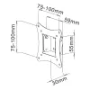 Techly ICA-LCD-900 76.2 cm (30 collu) Melns