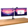 Galda stiprinājums TRUST Mara divu sviru monitoru statīvs 2 displejiem līdz 32 collām – gāzes atspere, VESA 75x75–100x100, maks. 16 kg, skava, melns