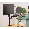 Galda stiprinājums TRUST Mara divu sviru monitoru statīvs 2 displejiem līdz 32 collām – gāzes atspere, VESA 75x75–100x100, maks. 16 kg, skava, melns