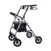 MDH PPC035 staigulis / rollators ar sēdekli un grozu, alumīnijs, salokāms, maks. slodze 136 kg