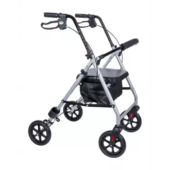 MDH PPC035 staigulis / rollators ar sēdekli un grozu, alumīnijs, salokāms, maks. slodze 136 kg