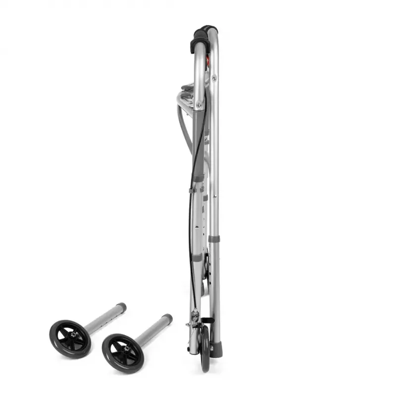 Manuālais ratiņkrēsls TIMAGO JMC-C 3223, alumīnija rāmis, 4 riteņi, regulējams augstums 79–91 cm, maks. slodze 136 kg, platums 595 mm, svars 3,8 kg