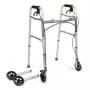 Manuālais ratiņkrēsls TIMAGO JMC-C 3223, alumīnija rāmis, 4 riteņi, regulējams augstums 79–91 cm, maks. slodze 136 kg, platums 595 mm, svars 3,8 kg