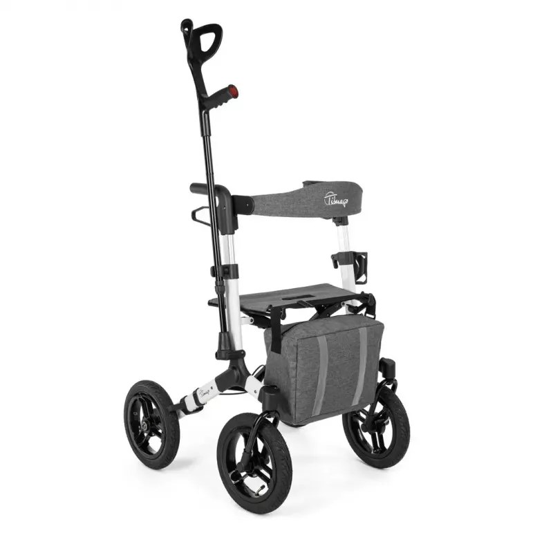 Bezceļu četrriteņu rollators TIMAGO RANGER, alumīnija, regulējams augstums 89,5–102,5 cm, slodze 136 kg, salokāms