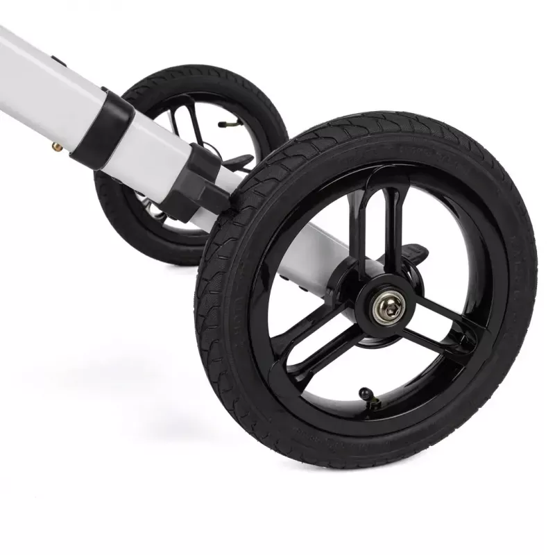 Bezceļu četrriteņu rollators TIMAGO RANGER, alumīnija, regulējams augstums 89,5–102,5 cm, slodze 136 kg, salokāms