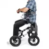 Bezceļu četrriteņu rollators TIMAGO RANGER, alumīnija, regulējams augstums 89,5–102,5 cm, slodze 136 kg, salokāms