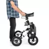 Bezceļu četrriteņu rollators TIMAGO RANGER, alumīnija, regulējams augstums 89,5–102,5 cm, slodze 136 kg, salokāms
