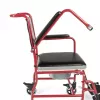 Tualetes ratiņkrēsls TIMAGO FS 692 salokāms, viegls, ar komodes sēdekli, tērauda rāmi, 4 riteņiem, kravnesība 100 kg