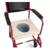 Tualetes ratiņkrēsls TIMAGO FS 692 salokāms, viegls, ar komodes sēdekli, tērauda rāmi, 4 riteņiem, kravnesība 100 kg