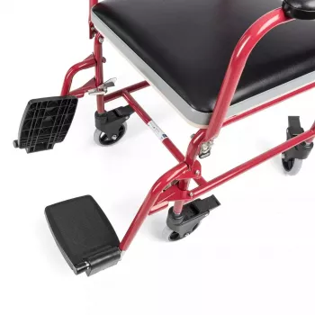 Tualetes ratiņkrēsls TIMAGO FS 692 salokāms, viegls, ar komodes sēdekli, tērauda rāmi, 4 riteņiem, kravnesība 100 kg