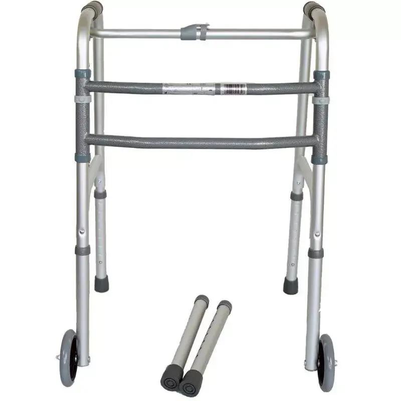 Staigāšanas rāmis VITEA CARE VCBP0031 alumīnija, regulējams augstums 82–100 cm, platums 600 mm, maks. slodze 110 kg, 12 cm riteņi