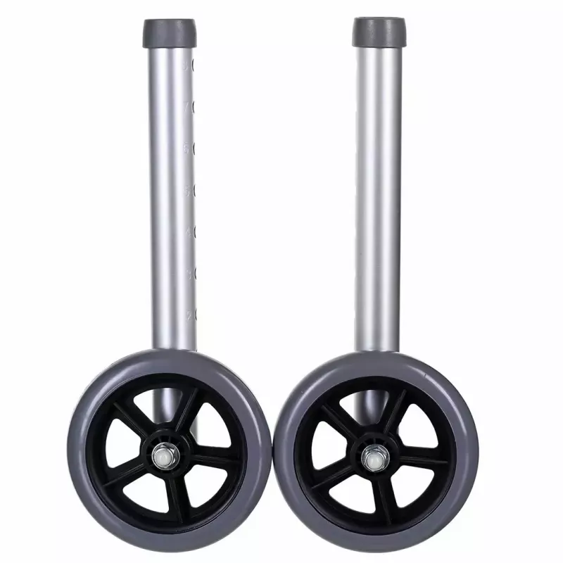 Staigāšanas rāmis VITEA CARE VCBP0031 alumīnija, regulējams augstums 82–100 cm, platums 600 mm, maks. slodze 110 kg, 12 cm riteņi