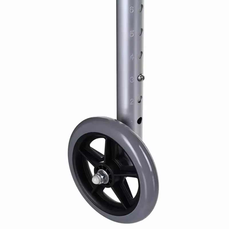 Staigāšanas rāmis VITEA CARE VCBP0031 alumīnija, regulējams augstums 82–100 cm, platums 600 mm, maks. slodze 110 kg, 12 cm riteņi
