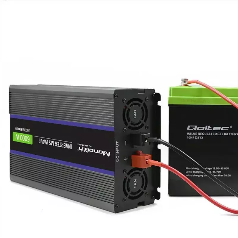Strāvas pārveidotājs QOLTEC Monolith 6000 MS 12V uz 230V 6000W