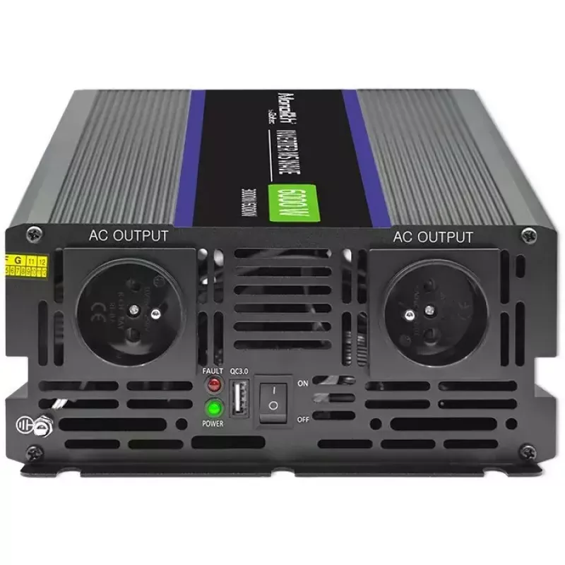 Strāvas pārveidotājs QOLTEC Monolith 6000 MS 12V uz 230V 6000W