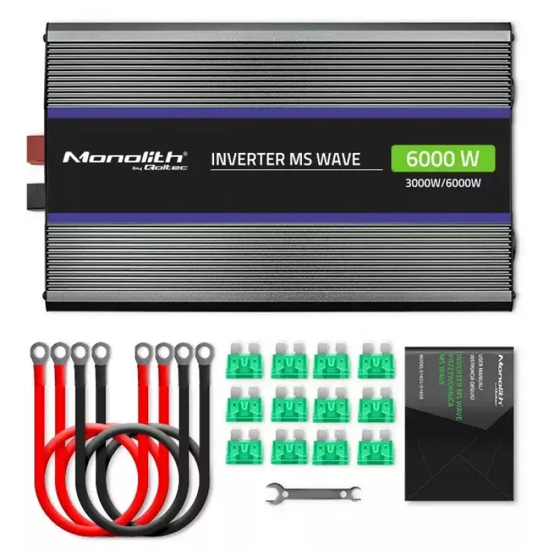 Strāvas pārveidotājs QOLTEC Monolith 6000 MS 12V uz 230V 6000W