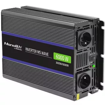 Strāvas pārveidotājs QOLTEC Monolith 6000 MS 12V uz 230V 6000W