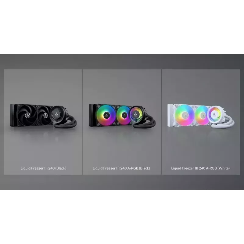 ARCTIC Liquid Freezer III 280 A-RGB - Daudzsaderīgs visu vienā CPU ūdens dzesētājs ar A-RGB
