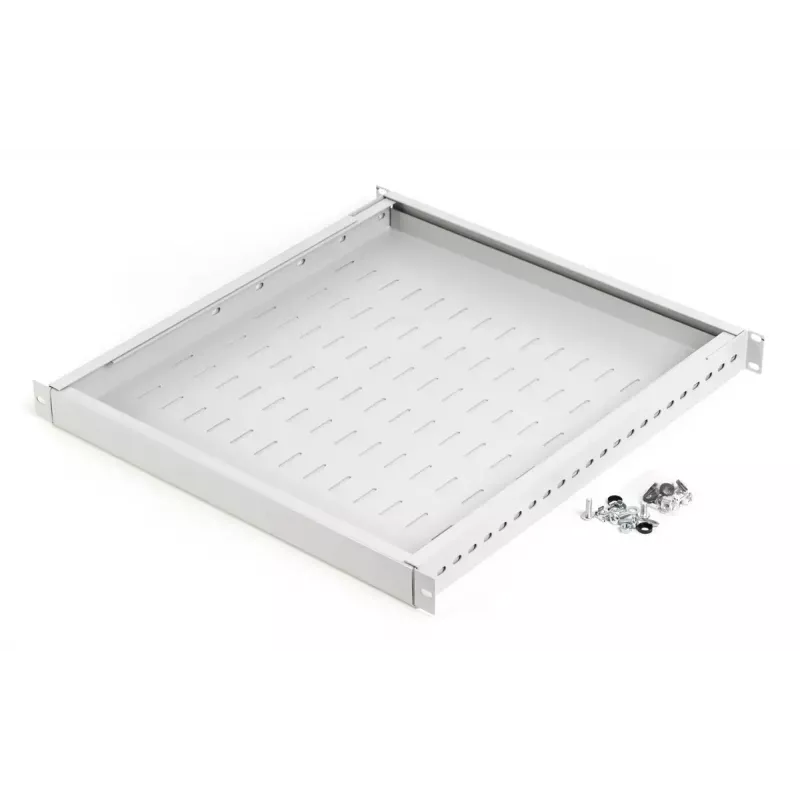 Plaukts Digitus TN-19-5/9-1U-W-GY pelēks tērauda 19 collu 500 mm dziļums