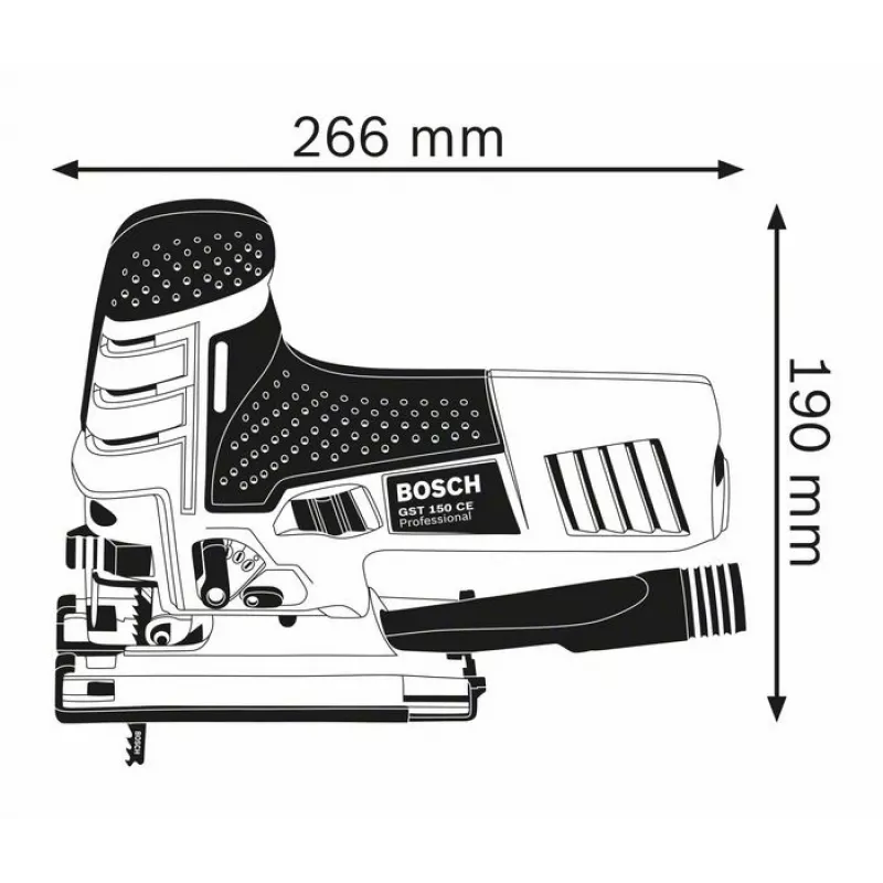 Bosch 0 601 512 000 elektriskais figūrzāģis 780 W 2.6 kg