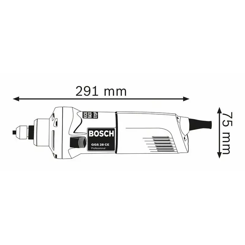 Bosch 0 601 220 100 taisnā slīpmašīna 10000 RPM 650 W