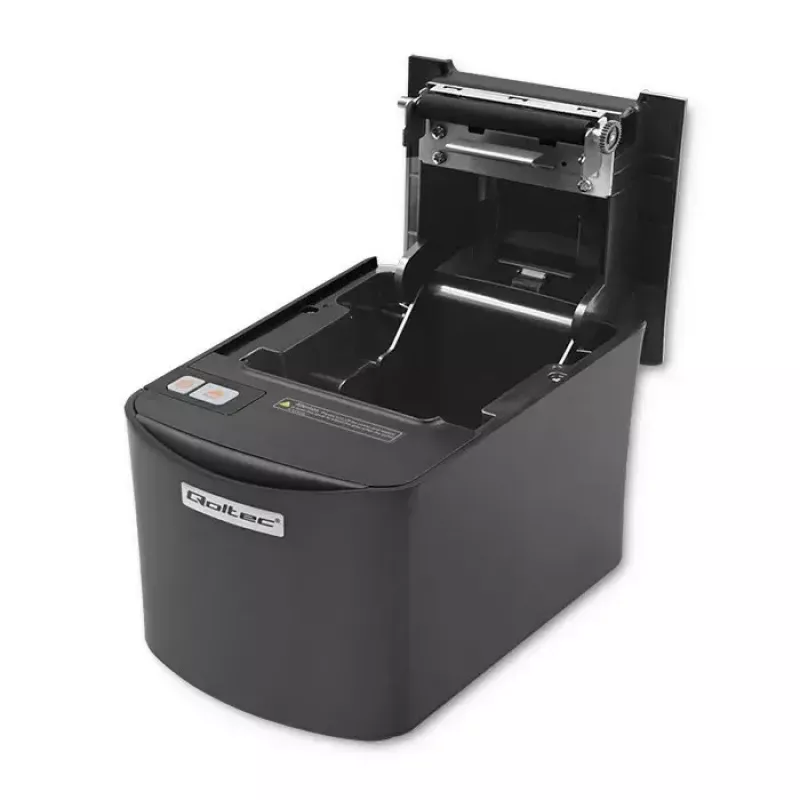 Termālais čeku printeris QOLTEC 50256 ar USB saskarni — kompakts POS printeris