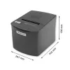 Termālais čeku printeris QOLTEC 50256 ar USB saskarni — kompakts POS printeris