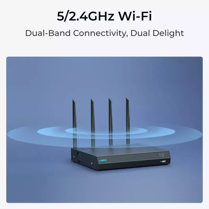 Reolink NVS12W 12 kanālu Wi-Fi 6 NVR ar 16MP atbalstu, 2TB HDD