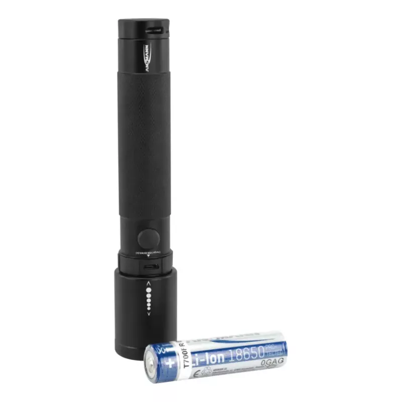 LED laterna Ansmann T400FR melna IPX4 5W 400lm