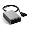Mobilās ierīces lādētājs Satechi ST-TC100GM-EU, 100 W, 2× USB-C, maiņstrāvas ieeja 100–240 V, pelēks