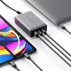 Mobilās ierīces lādētājs Satechi ST-TC100GM-EU, 100 W, 2× USB-C, maiņstrāvas ieeja 100–240 V, pelēks