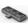Klēpjdatora doks Satechi ST-HXRSDM — USB 3.2 Gen 2 Type-C dokstacija ar 100 W PD, MicroSD lasītājs, pelēks