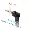 Strāvas adapteris Akyga AK-ND-27 90 W 19 V 4,74 A maiņstrāvas-līdzstrāvas iekštelpu klēpjdatora lādētājs, melns