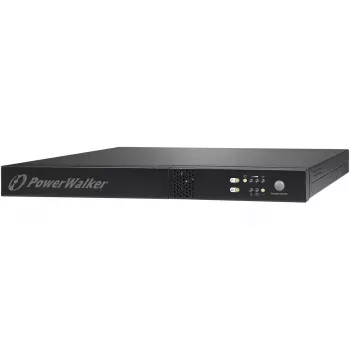 Rackmount UPS PowerWalker VFI 1000R/1U — tiešsaistes dubultkonversija, 1 kVA (800 W), 3× C13 izejas, 1U, 12,6 kg