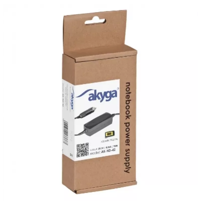 AKYGA piezīmjdatora strāvas adapteris - 20V/4,5A, 90W strāvas padeve un plāns Tip (zināms arī kā Square dzeltena) spraudnis