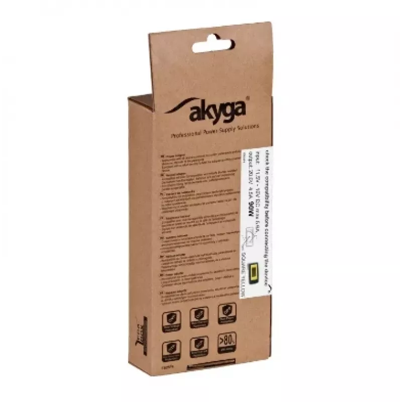 AKYGA piezīmjdatora strāvas adapteris - 20V/4,5A, 90W strāvas padeve un plāns Tip (zināms arī kā Square dzeltena) spraudnis