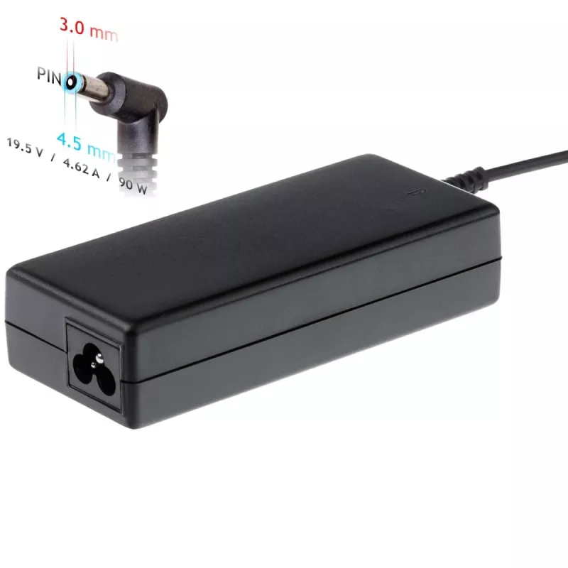 Barošanas adapteris Akyga AK-ND-53 90W 19.5V 4.62A Dell klēpjdatoriem, 100–250V ieeja, LED, 1.2m kabelis