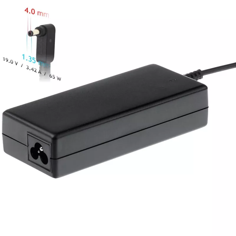 Akyga AK-ND-55 klēpjdatora barošanas adapteris 19 V / 3,42 A, 65 W, 4,0 x 1,35 mm spraudnis, paredzēts Asus