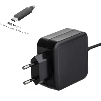 Universāls strāvas adapteris Akyga AK-ND-60, 45 W, ieeja 100–250 V, melns, 0,183 kg