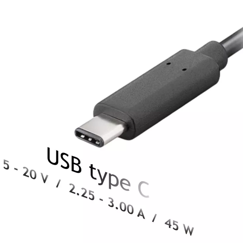 Universāls strāvas adapteris Akyga AK-ND-60, 45 W, ieeja 100–250 V, melns, 0,183 kg