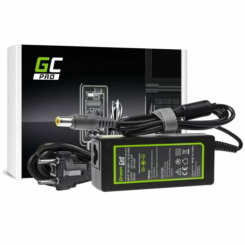 zaļa Cell lādētājs maiņstrāvas adapteris Lenovo 20V | 3,25A | 65W | 7,7-5,5mm