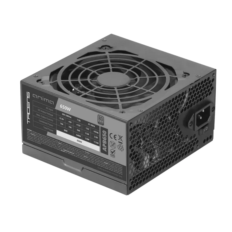 Tacens Anima APB650 barošanas bloks 650 W 24-pin ATX ATX melns