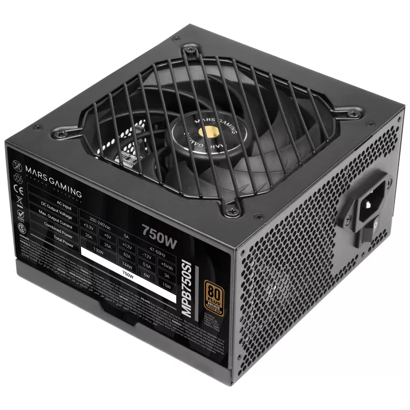 Mars Gaming MPB750SI barošanas bloks 750 W 24-pin ATX ATX melns