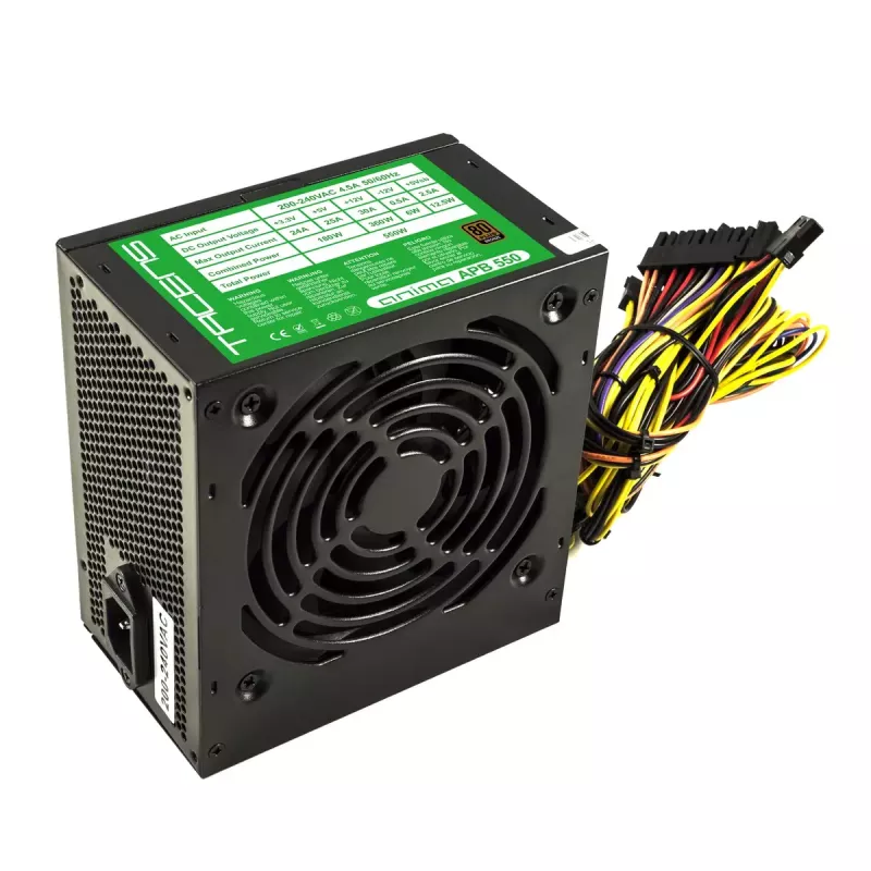 Tacens APB550B barošanas bloks 550 W 20+4 pin ATX ATX Melns