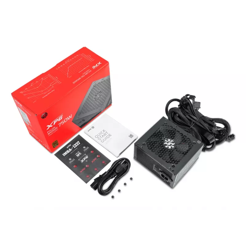XPG PYLON 550W barošanas bloks, 550 W, 100–240 V, 50–60 Hz, 8/4 A, aktīvā, 110 W