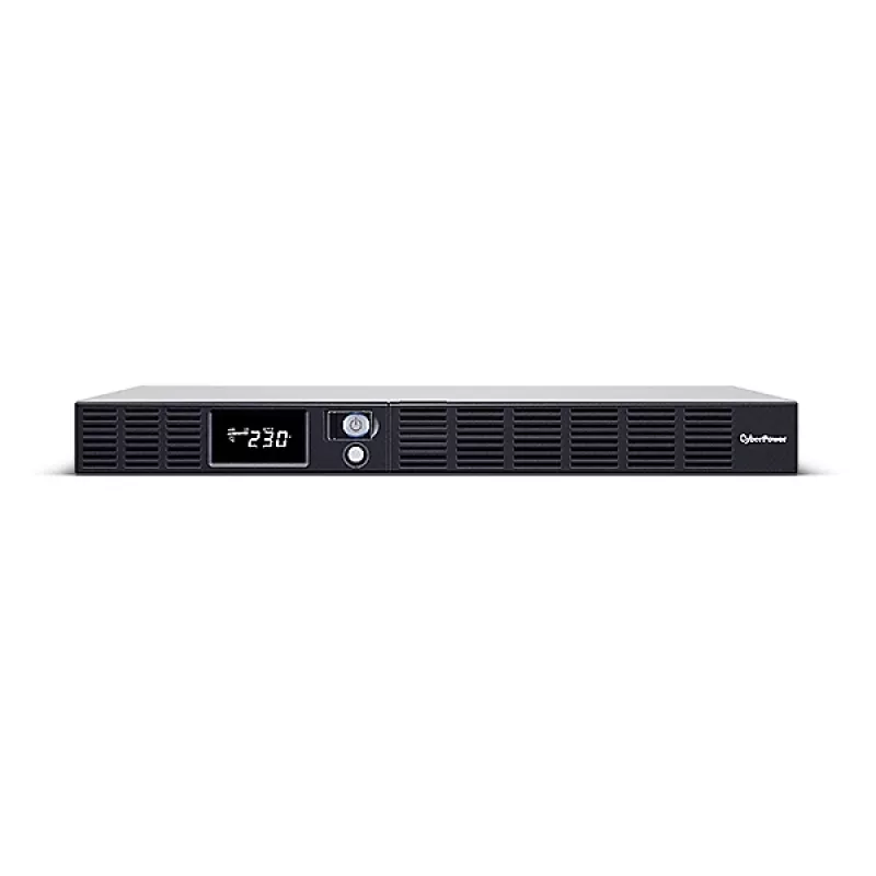 Nepārtrauktās barošanas avots CYBERPOWER OR1000ERM1U — 1 kVA (600 W), Line-Interactive, Rackmount 1U, 6× C13 rozetes, LCD, Sudraba