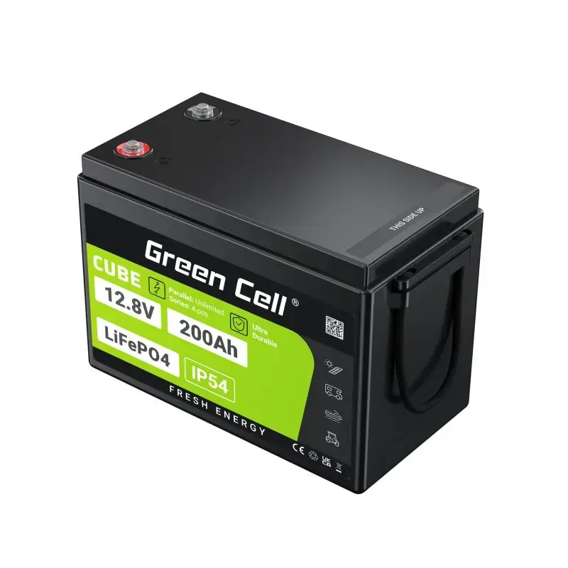 UPS akumulators Green Cell LFPGC12V200AH Litija dzelzs fosfāts 12.8V 200Ah, 395×195×275 mm, 20.5 kg