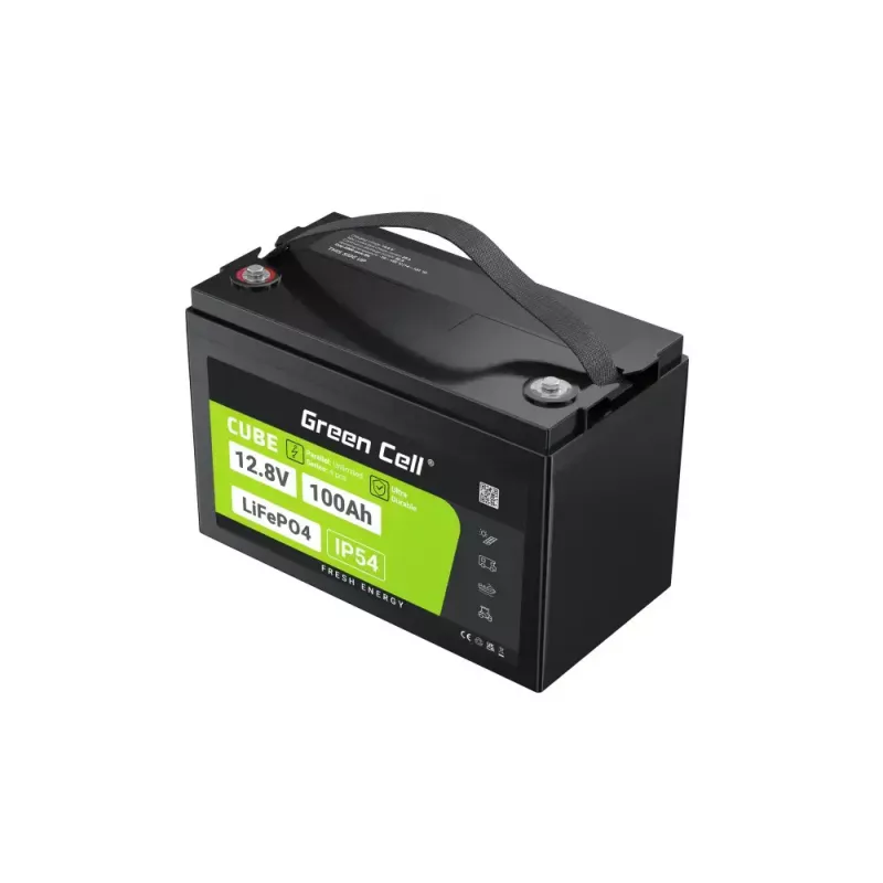 UPS akumulators zaļa Cell LFPGC12V100AH Litija dzelzs fosfāta 12.8V 100Ah