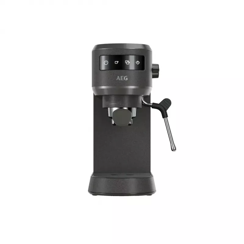 Espresso automāts AEG EC6-1-6BST, manuāls, galda virsmai, 1,0 l ūdens tvertne, 15 bāri, piena putotājs, 1450 W, skārienvadība, melns