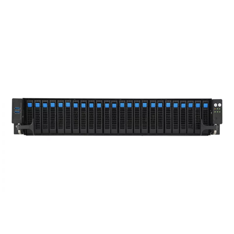 ASUS RS521A-E12-RS24U Socket SP5 Rack (2U) Melns, Silver